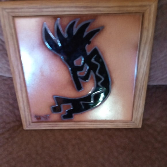 Kokopelli wall tile or trivet mary jane balok - Picture 4 of 4